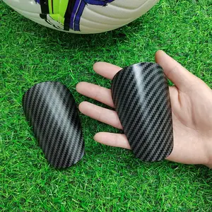 Carbon-pattern Football Shin Guards, Lightweight Comfortable, Enhanced Buffer Protection, Suitable for Training and Matches, Mini Thick Pads for Kids & Adults, Football Equipment