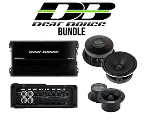 Deaf Bonce Car Audio Bundle | Machete Fight MFA-4.320 4-Channel Amplifier + Apocalypse AP-M61AC 6.5" Mid-Range Speakers (Pair) + AT-32 Tweeters (Pair)