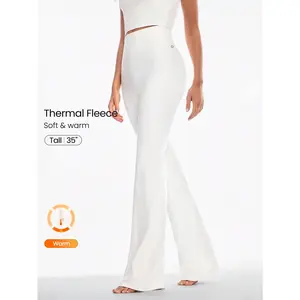 GLOWMODE 35" FeatherFit™-Warm HeatFlow Soft Warm Chill Stretchy High-Rise Waist Flare Leggings Low-Impact Yoga Pilates Studio Daily Casual Fall Winter