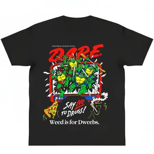 “DARE Say No To Drugs” Vintage Graphic Tee | Retro Ninja Turtles Inspired Streetwear Shirt | Y2K Classic Cotton Unisex T-Shirt | Casual Fan Gift Top