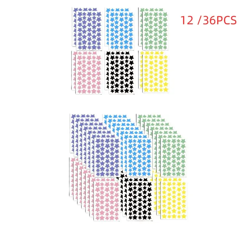 Colorful Bright Star Face Stickers, Star Shape, High-Quality Adhesive for Parties, Dance Events, Holiday Makeup, Temporary Face Painting, Fun Design
