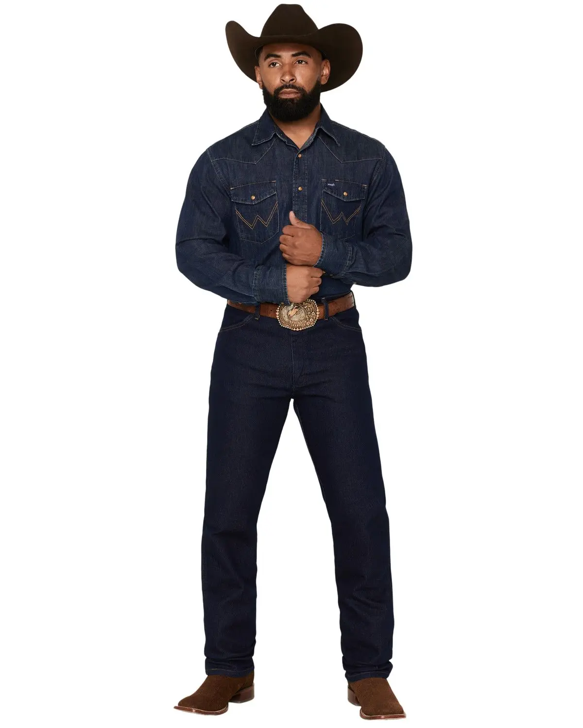 Wrangler Men's Men'S Cowboy Cut Active Flex Indigo Dark Bootcut Jeans - 1013Mafpw