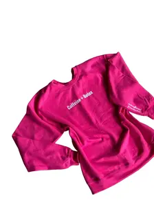 Dr. Daisy Collab: Caffeine + Botox Crewneck Sweatshirt - Hot Pink