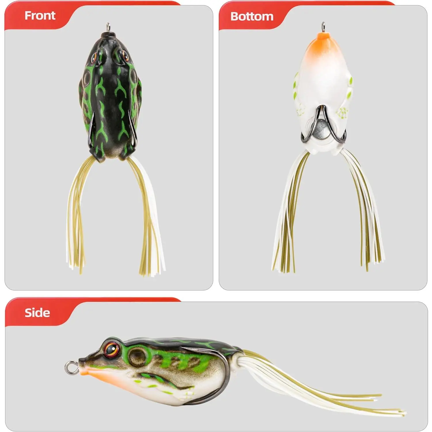 Soft Frog Lures, Topwater Swimbaits for Bass Fishing, Realistic PVC Design,  Weedless Hooks, Perfect for Freshwater & Saltwater, Effective Fishing Lures  for Pike & Snakehead fishing baits topwater frog - TikTok Shop