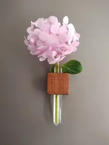 Magnetic Wooden Mini Vases for Refrigerator: 2 Counts/set Reusable, Eco - Friendly Tiny Vase with Minimalist Vibe, Wall MountedVase for Home Dormitory Office Decor