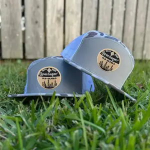 Old School Copenhagen Oil Field Trucker Hat, Black, White, Khahi/ Brown 7 Panel Trucker Hats