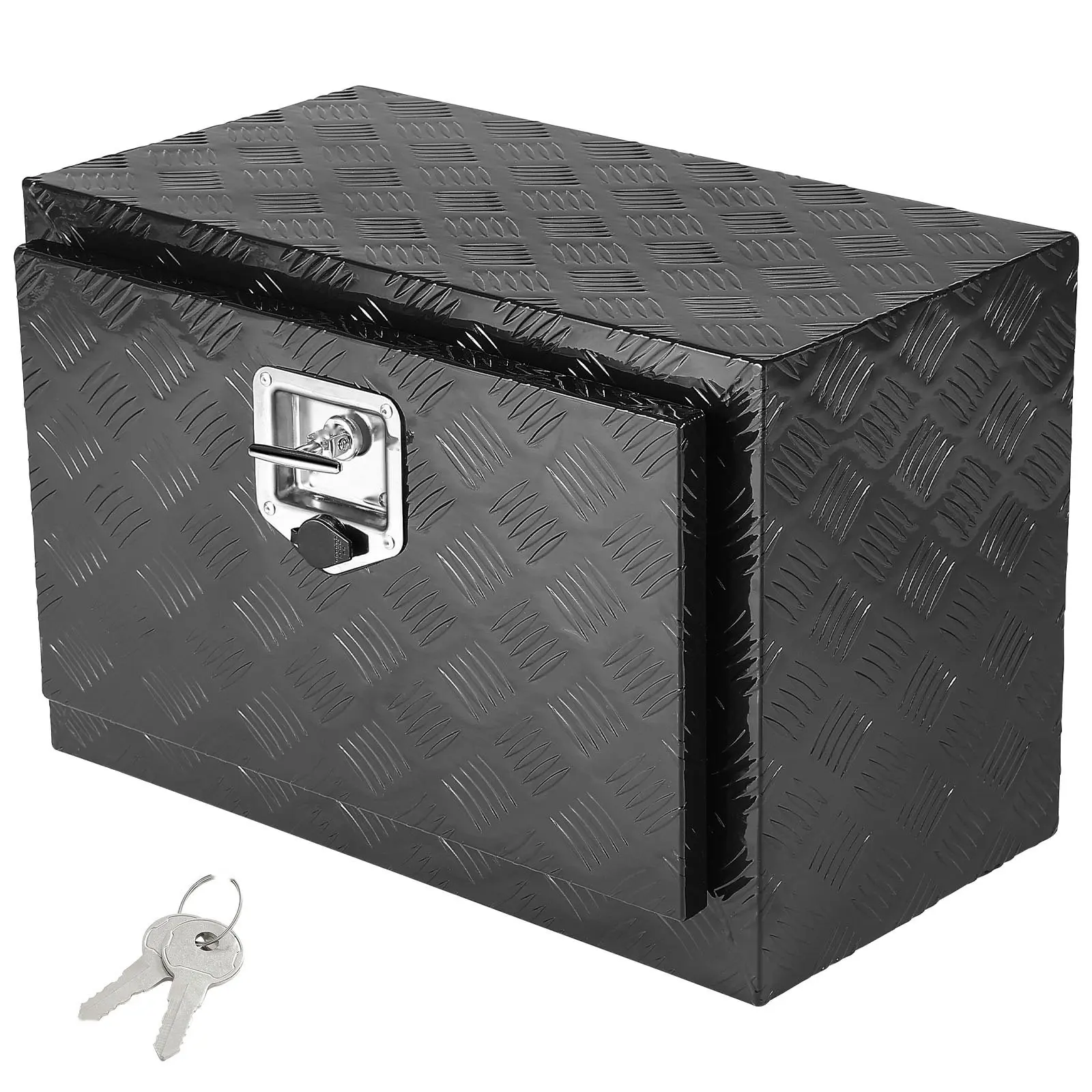 Underbody Aluminum Truck Tool Box 24 In X 12 In X 14 In For Trailer And RV, Heavy Duty Weatherproof Storage Chest, Corrosion Resistant Aluminum Construction, Secure Locking Lid, Durable Bed And Chassis Accessory