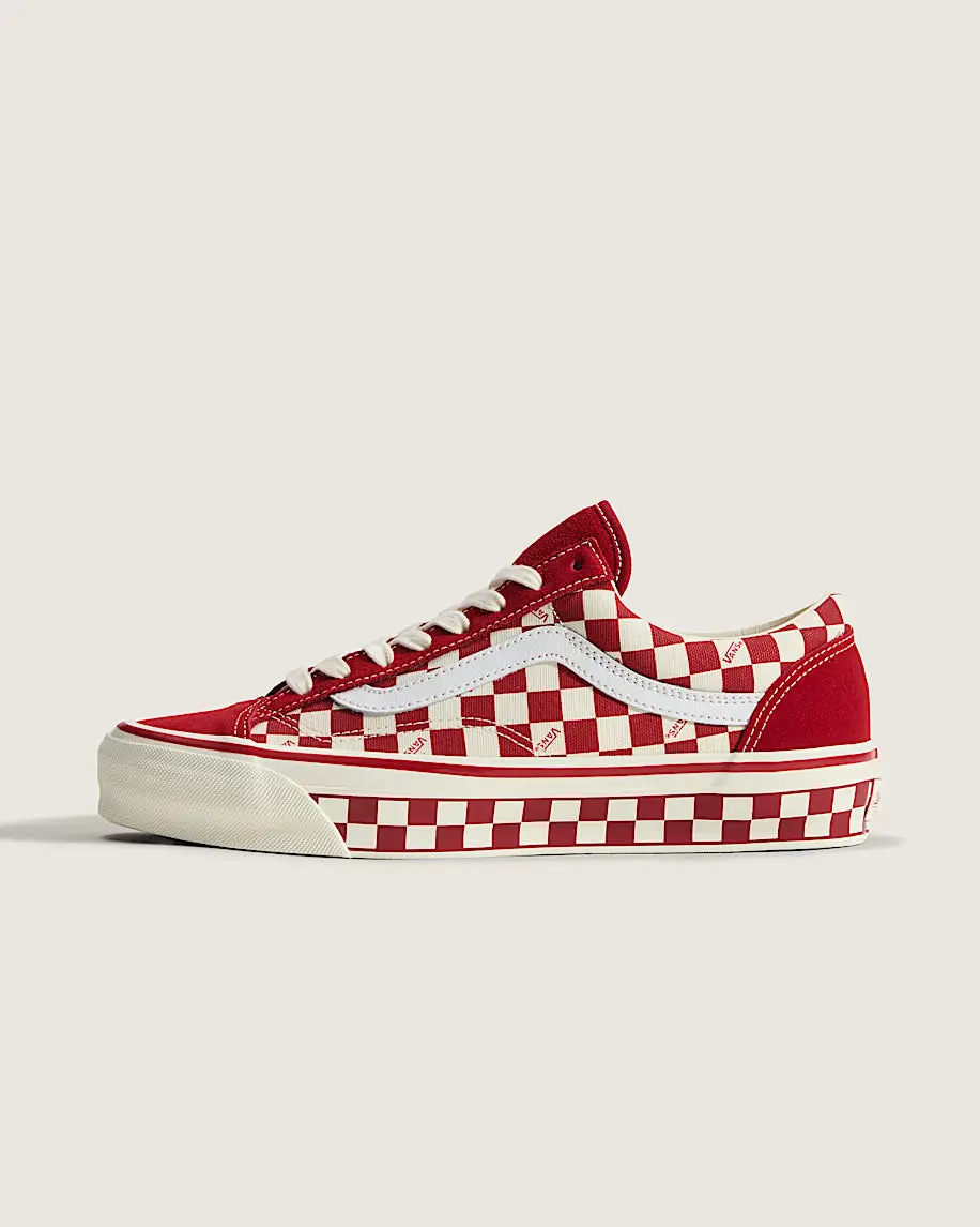 Vans Old Skool 36 Premium Checkerboard Chili Pepper Red Men's Daily Casual Fashion Footwear Sneakers Walking Shoes Gym Training Athletic Comfort
