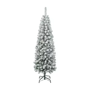 National Tree 6' Acacia PencilSlim Flocked Tree