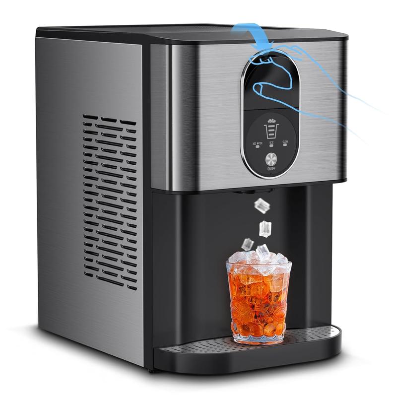 COWSAR Nugget Ice Maker Dispenser, Self Dispensing Pellet Ice Maker, 44lbs/24H, 15mins Quick Ice Make, 3.3lbs Ice Storage, Ice Full Indicator, Self-Cleaning, Home, Kitchen, Bar, Party