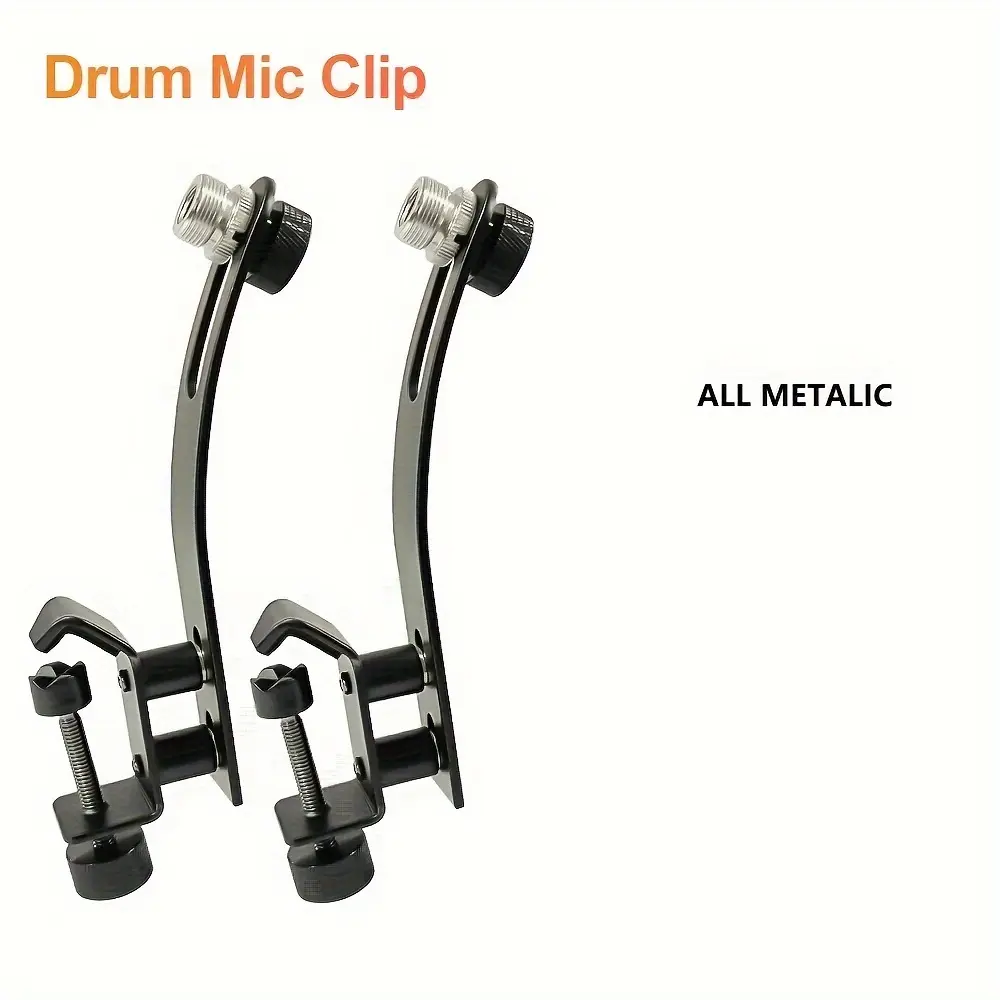 Metal Drum Microphone Clip Shockproof Adjustable Securing Clamp Drum Rim Mount Clamp Mic Holder Bracket Saxphone Mics Holder