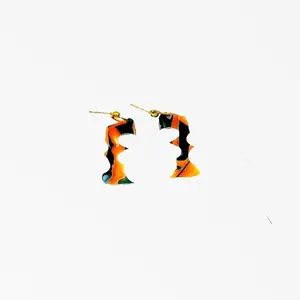 Acrylic Earring- Handcrafted Artisanal Design, Repurposed Materials, Unique One-of-a-Kind Pieces for Women