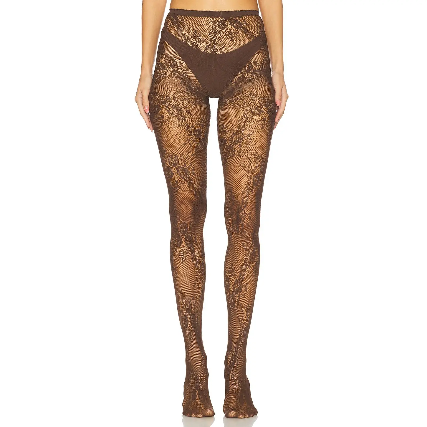 petit moments Stretch Lace Tights in Brown