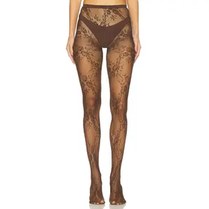 petit moments Stretch Lace Tights in Brown