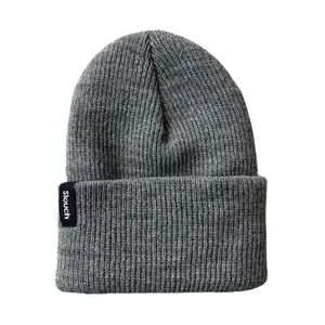 Gray, Oat, & Denim Knit Cuff Beanie Bundle