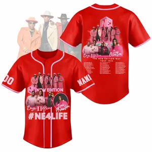 The New Edition Way Tour 2026 Baseball Jersey, NE4LIFE, New Edition Jersey, NE Concert Merch Shirt Baseball Jersey Shirt