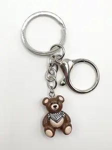 Keffiyeh Teddy Bear Keychain