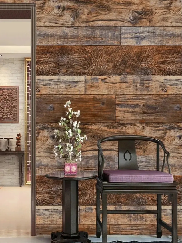 Wood Peel and Stick Wallpaper, Removable Self-Adhesive Contact Paper for Cabinets and Walls
