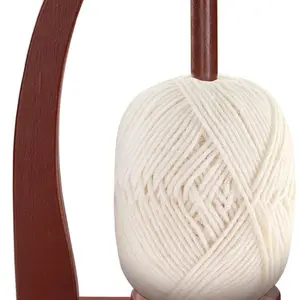 Yarn Holder Spinner for Crocheting and Knitting, Wooden Yarn Winder with Magnetic Rotation & Anti-Slip Pads, Crochet Accessories for Yarn Storage, Yarn Holder Gift for Knitting Lovers