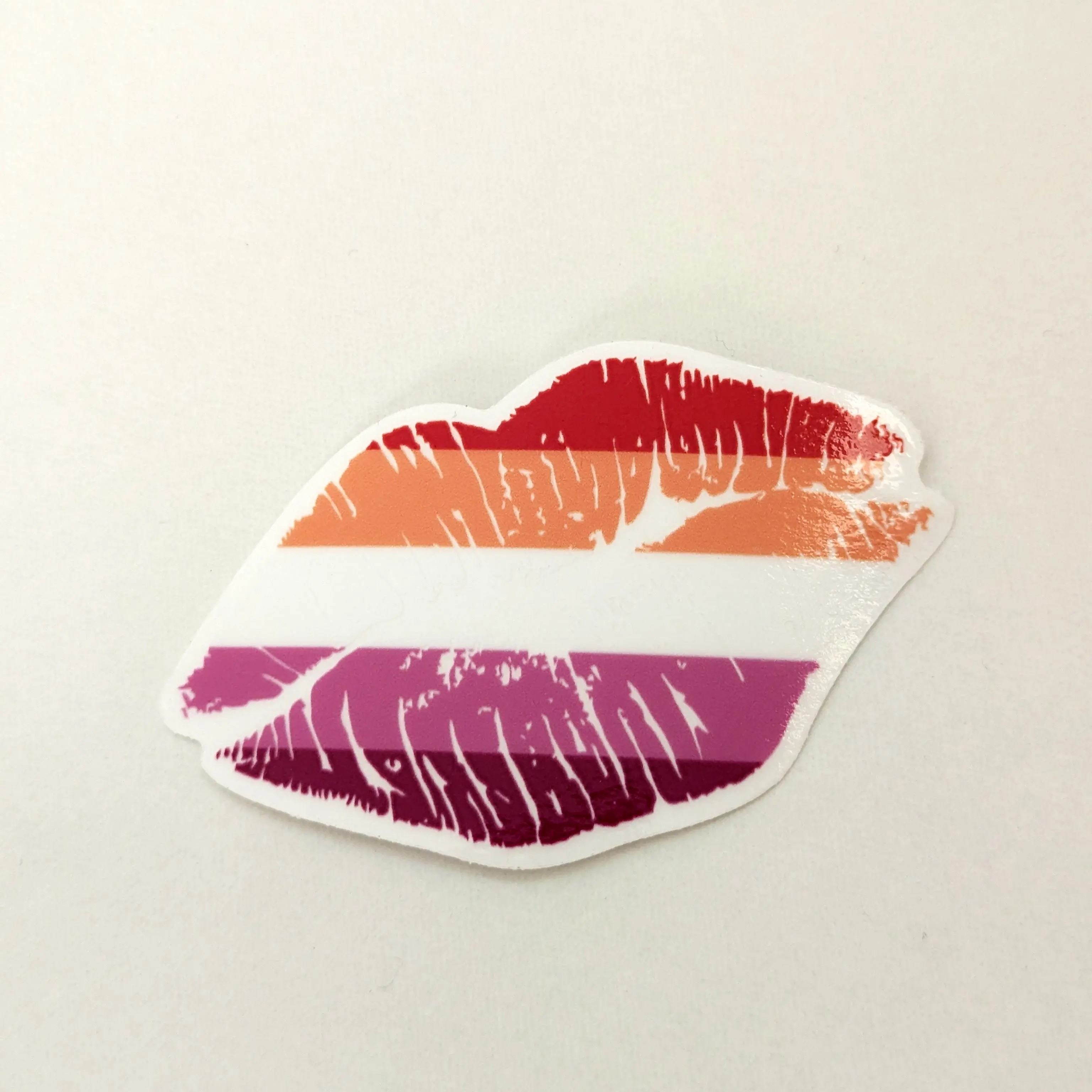 Lesbian Pride Kiss Clear Sticker