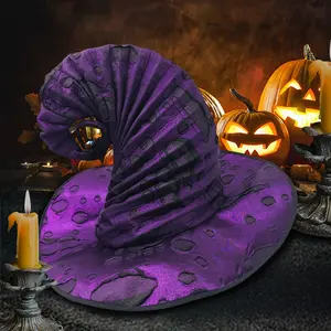 Handmade Party Purple Hat Easter Decoration Cap Nostalgic Wizard's Hat Ancient Wizard Hat Wizard's Hat Cosplay Clothes Accessories Hexenbiest Hat Witch Halloween