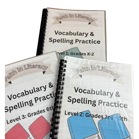 Vocabulary & Spelling Practice Skills Book, Education Textbook & Teaching Supplies for Grades Kindergarten-2, 3-5, 6-8