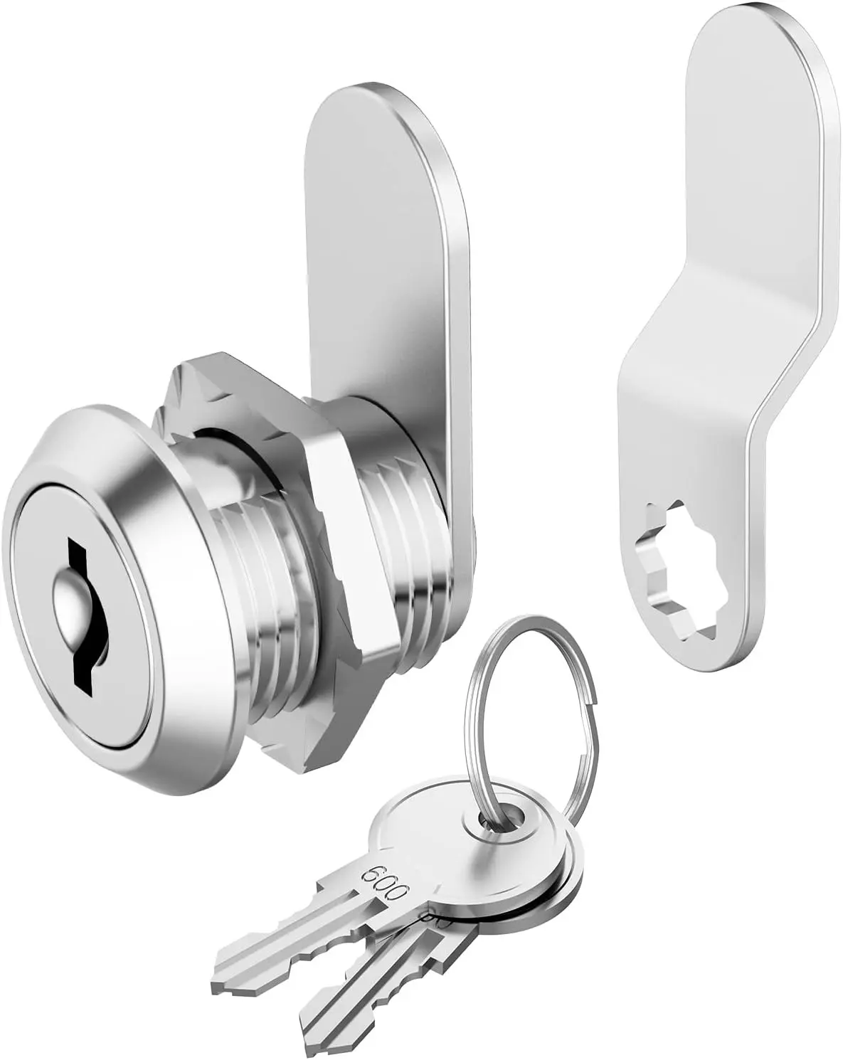 1 Pack Cabinet Locks with Keys, 5/8" Cam Lock keyed Alike, Secure Drawer File Cabinet Mailbox Lock Replacement RV Storage Locks, Zinc Alloy