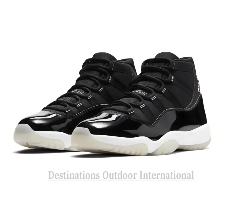 Outdoor International Black on Black Sneaker with Silver Accents Luxury Design for Men - Perfect for Outdoor Adventures, Sneakers Trainers, Street Style Shoes
