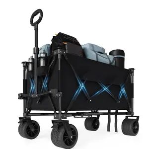 GARVEE Versatile Collapsible Foldable Wagon for Easy Transport and Storage, Ideal for Outdoor Activities, Gardening, Beach Trips, and More, Featuring Durable Construction and Convenient Portability