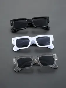 Unisex Simple Style Tinted Lens Sunglasses, Trendy Casual Sunglasses for Everyday Use, Fashion Accessories for Outdoor Activities