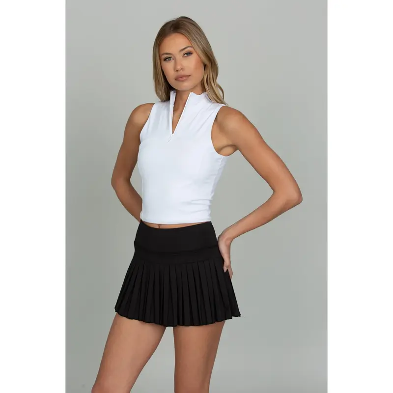 Black Pleated Tennis Skirt