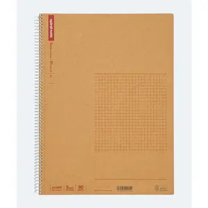 Spiral Note  Grid Notebook- A4, 11.69" x 8.98", 80 Sheets / 160 Pages, 5mm Graph Paper Journal, Perforated Pages & Wire-Bound to Lay Flat, Sturdy  Cover,