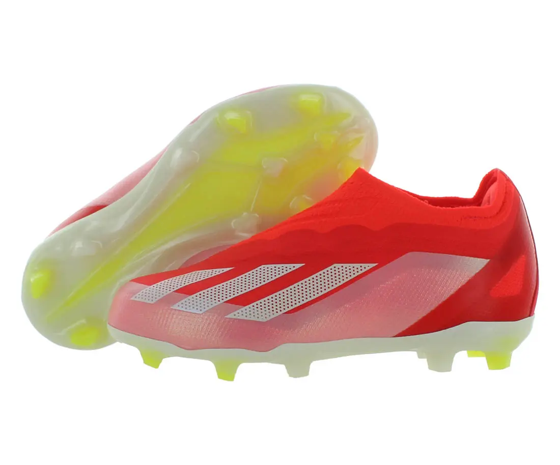 Adidas Girls' X Crazyfast Elite Laceless Firm Ground Soccer Cleats, Lightweight Design for Speed and Stability, Sports