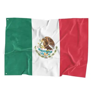 3’x5’ Polyester MEXICO FLAG Mexican Country Soccer Outdoor Banner Grommets