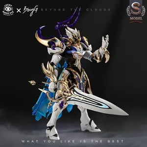 23cm Sci-Fi Knight Mech Model Kit, Detailed Painting, Full Articulated Skeleton, Transparent Cape, 9.06 Inch Collectible Gift