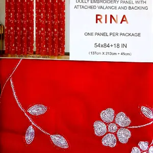 2,panel per package curtains red 54×84+18 in (137cm×213cm +45cm