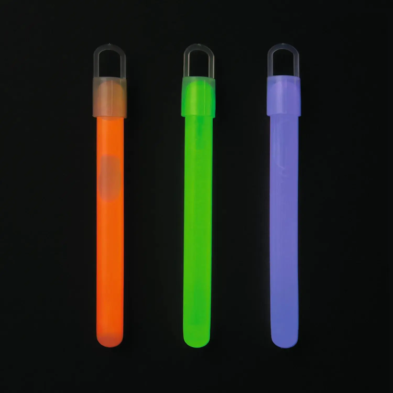 Halloween Plastic Glow Sticks - 4" Bulk 50-Pc Neon Multicolor (Green, Orange, Purple) Color Changing Light Gifts for Costume Jewelry & Accessory Bracelets/Bangles