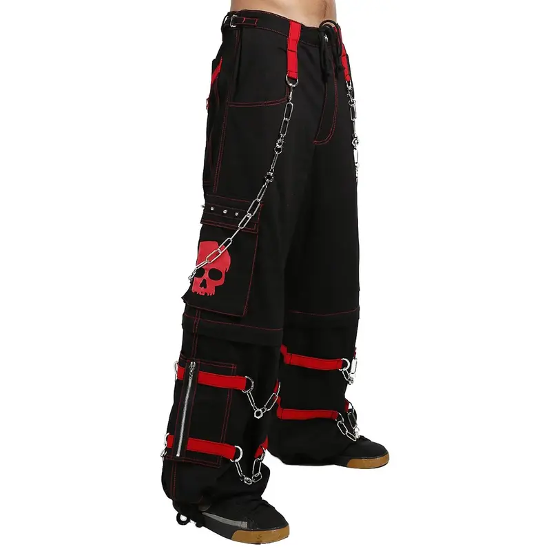 Tripp NYC Skull Bondage Pants [BLACK/RED] - TikTok Shop