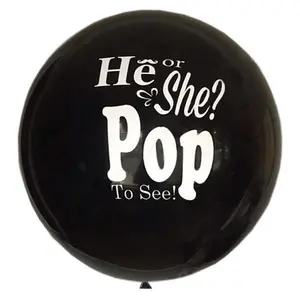 Pink Gender Reveal Surprise Balloon "He or She Pop To See!"