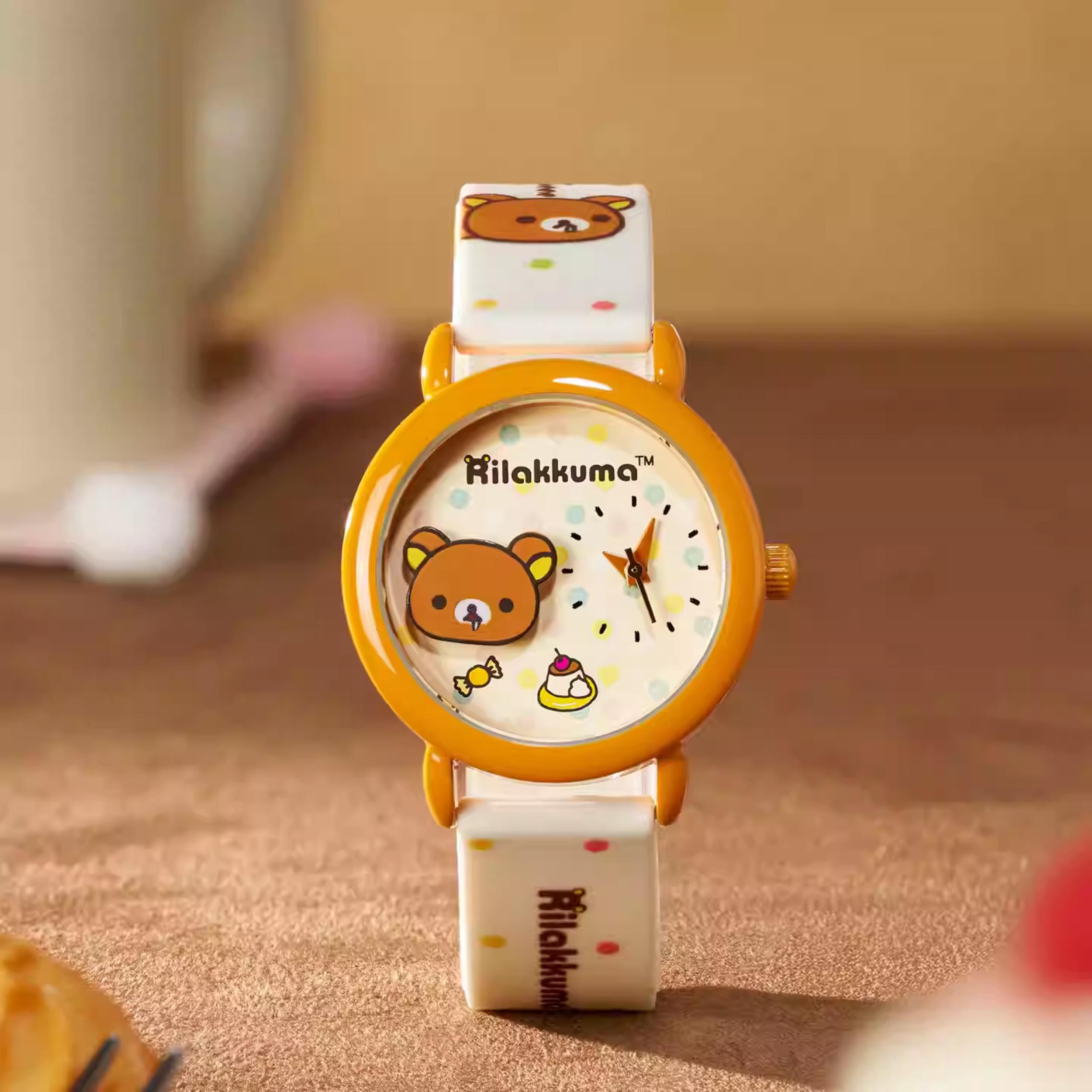 MINISO Rilakkuma Gulu Gulu Moment Series Watch Blind Box,8 Regular + 3 Hidden,Cute Character Analog Quartz Watch, Adjustable Band,Collectible Surprise Unboxing for Fans,Trendy Fashion Gift for Friends Holiday Present Mother's Day Gift Children's Day Gift