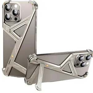 New metal art phone case for iPhone 13 14 15 16 to protect the phone from collision and fall