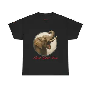 Elephant Shut Your Face Graphic T-Shirt | Funny Vintage Unisex Tee | Trending Bestseller Gear
