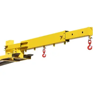 VEVOR Forklift Jib Boom Crane, 6000lbs Capacity, Manual Telescoping Boom Extends Up to 56.1 inches, Forklift Mobile Crane with 2 Hooks, Adjustable Forklift Crane Attachment for Warehouse, FactoriesVEVOR Super Brand Day