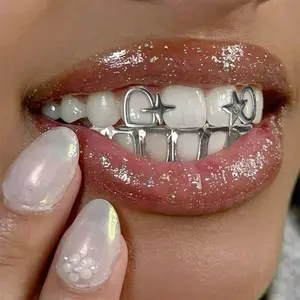 Hip-Hop Hollowed-Out Star Tooth Ornaments Are Suitable For Wearing At Christmas Nightclubs And Birthday Parties