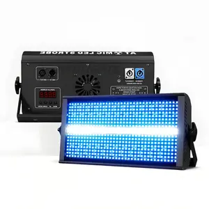 2PCS  200W LED Strobe Light Super Bright RGBW 4in1 48 Partition White 8000K DMX  Dj Wash Bar Strobe Stage Lighting Effects