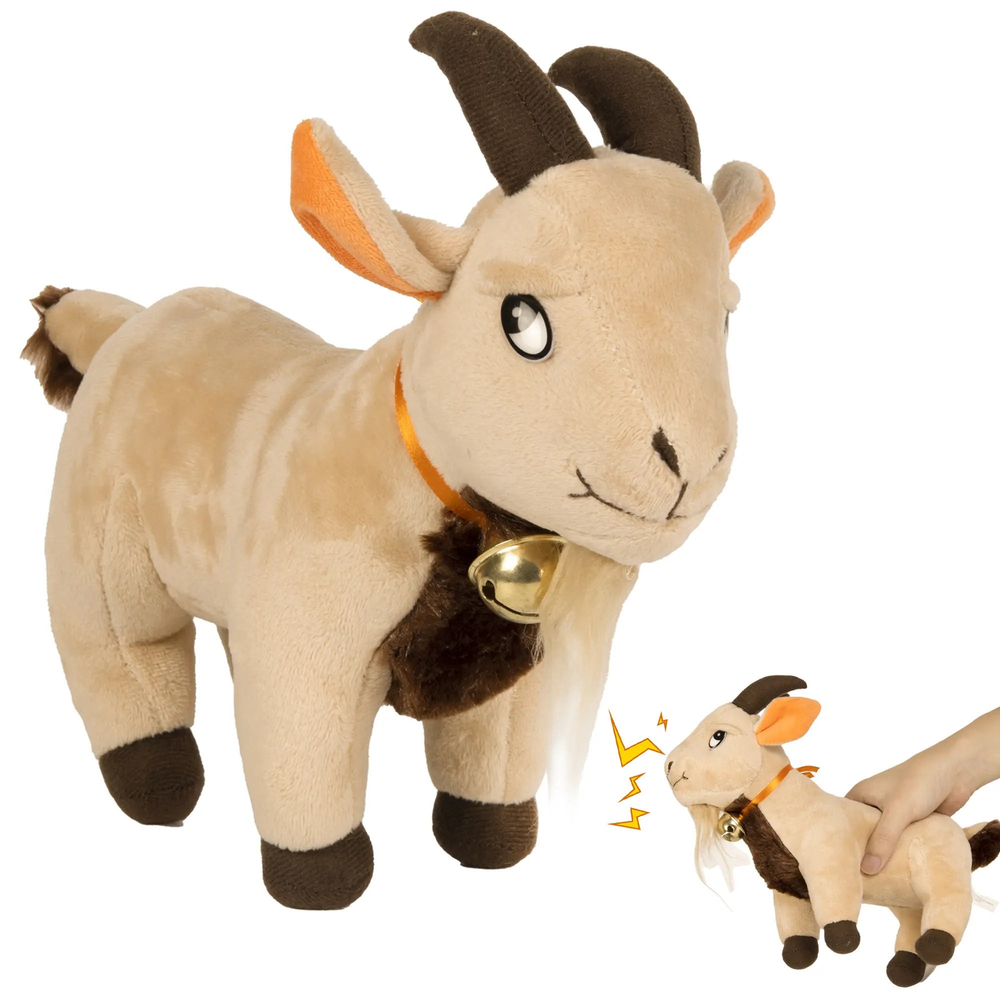 Goat Usb Screaming Goat Toy – 11” Plush Desk Toy Makes Hilarious Screaming Sound ...