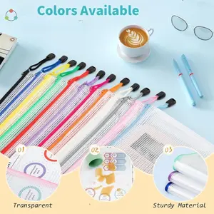 32-Pack Random Color Zipper Pouches, Letter & A4 Size, Ideal for Puzzle & Board Game Storage, Office Supplies, Travel Toiletries