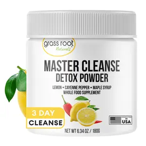 Grass Root Naturals - Master Cleanse Powder - 3 Day Cleanse - Lemon, Cayenne & Maple Supplement - For Adults - Manufactured In USA