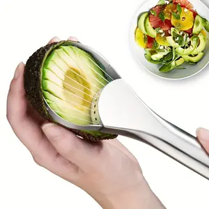 Avocado Slicer Tool Single Piece Multifunctional Kitchen Gadget for Cutting Pitting and Peeling Avocados Plus Suitable for Multiple Fruits and Vegetables Including Tomatoes Kiwis and Soft Fruits
