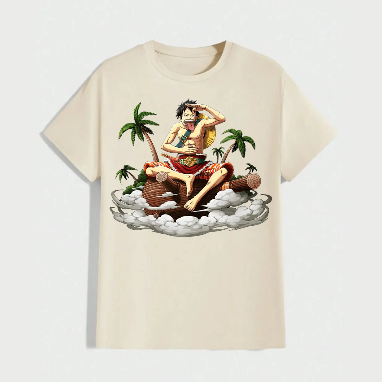 0NE PIECE Luffy Beach T-Shirt, Vintage Luffy Shirt, Luffy Shirt, Monkey D Luffy, Anime Shirt Anime Lover Shirt, Gift for JJK Fan